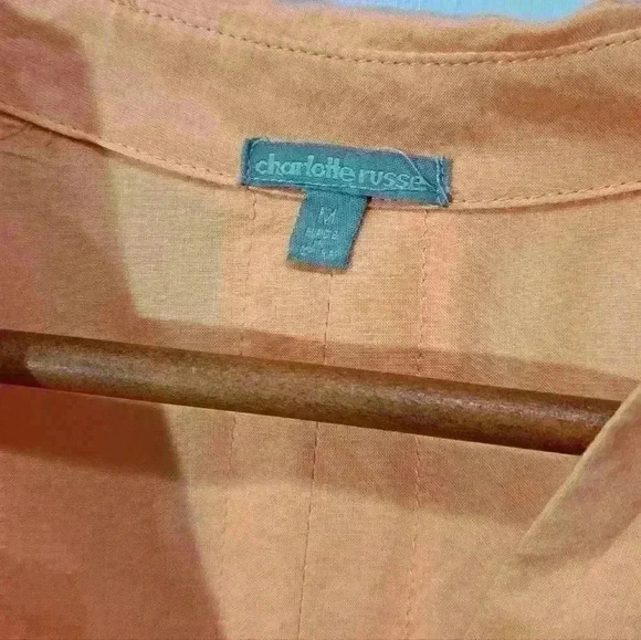 Charlotte Russe Orange Sherbert, SzM Top - Picture 3 of 12